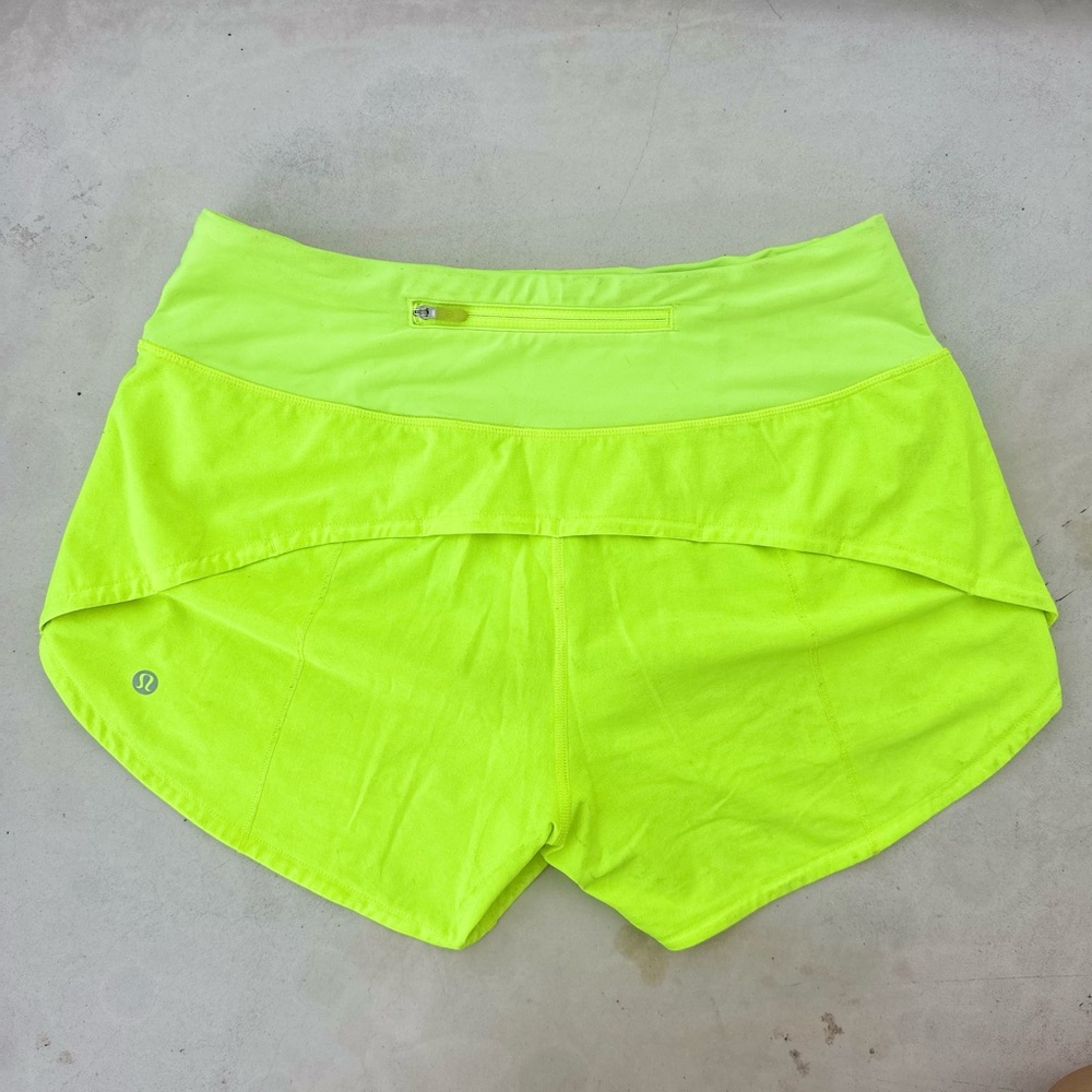 Lululemon speed up high rise shorts in highlight yellow